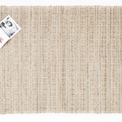 Yute Durries trenzado con dobladillo